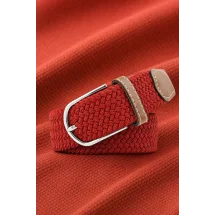 Ceinture Tressée Rouge — sur mesure — Costume Privé Paris