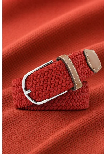 Ceinture Tressée Rouge — sur mesure — Costume Privé Paris