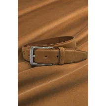 Ceinture en Nubuck camel — sur mesure — Costume Privé Paris