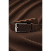 Ceinture en Nubuck marron — sur mesure — Costume Privé Paris