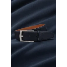 Ceinture en Nubuck Bleu — sur mesure — Costume Privé Paris