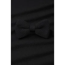 Noeud Papillon Tricot noir — sur mesure — Costume Privé Paris