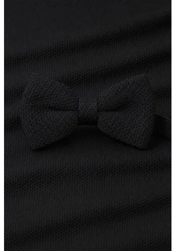 Noeud Papillon Tricot noir — sur mesure — Costume Privé Paris
