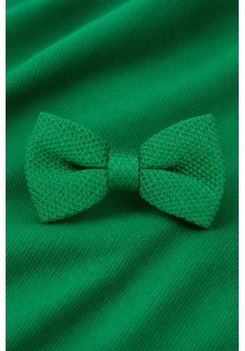 Noeud Papillon Tricot vert intense — sur mesure — Costume Privé Paris
