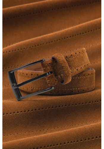 Ceinture en Daim Havane — sur mesure — Costume Privé Paris