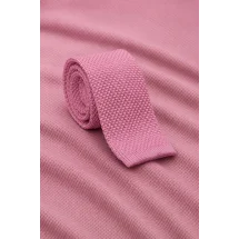 Cravate Tricot rose — sur mesure — Costume Privé Paris