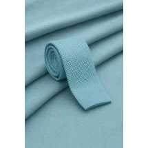 Cravate Tricot bleu céladon — sur mesure — Costume Privé Paris