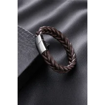 Bracelet tressé Cuir rond — sur mesure — Costume Privé Paris