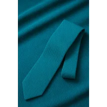 Cravate Tricot bleu Turquoise — sur mesure — Costume Privé Paris