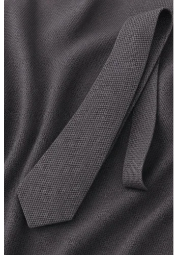 Cravate Tricot Gris Foncé — sur mesure — Costume Privé Paris