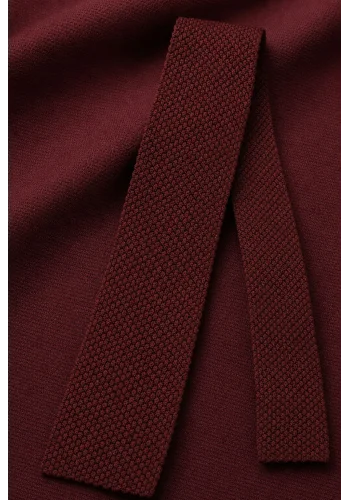 Cravate Tricot Bordeaux — sur mesure — Costume Privé Paris