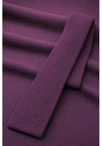 Cravate Tricot Violet — sur mesure — Costume Privé Paris