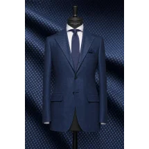 Costume Bleu sharkskin — sur mesure — Costume Privé Paris