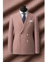 Blazer Rouge Croisé Pied de Poule — sur mesure — Costume Privé Paris