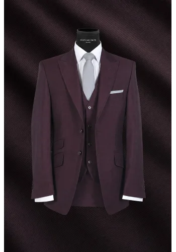 Costume Bordeaux cérémonie — sur mesure — Costume Privé Paris
