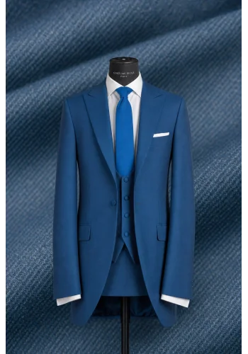 Costume Bleu indigo 3 pièces — sur mesure — Costume Privé Paris