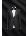 Smoking Noir cran aigu — sur mesure — Costume Privé Paris