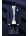 Jaquette Cérémonie Bleu — sur mesure — Costume Privé Paris