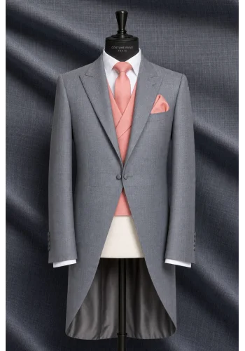 Jaquette Cérémonie Grise — sur mesure — Costume Privé Paris