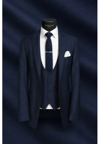 Costume Bleu 3 pièces — sur mesure — Costume Privé Paris