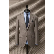 Costume Marron Pied de Poule — sur mesure — Costume Privé Paris