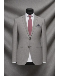 Costume Gris Pied de Poule Clair