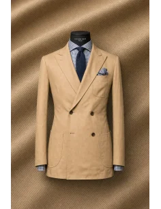 Blazer Beige Sable Croisé