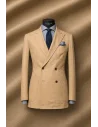 Blazer Beige Sable Croisé — sur mesure — Costume Privé Paris