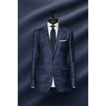 Blazer Bleu Camouflage — sur mesure — Costume Privé Paris