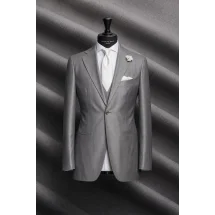 Costume Gris argent 3 pièces — sur mesure — Costume Privé Paris