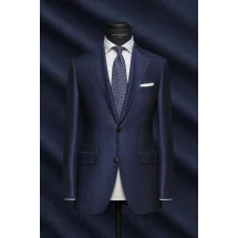 Costume Bleu natté — sur mesure — Costume Privé Paris