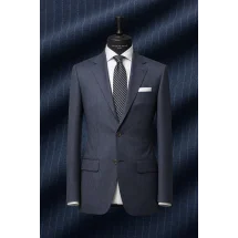 Costume Bleu fines rayures — sur mesure — Costume Privé Paris