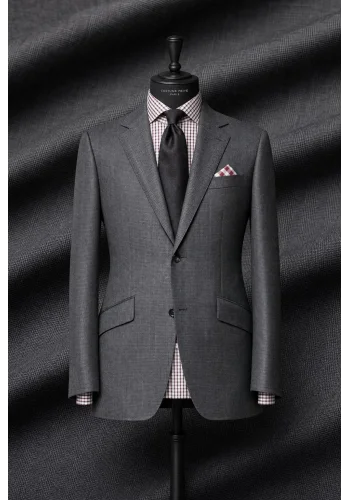 Costume Gris faux-uni — sur mesure — Costume Privé Paris