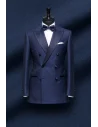 Smoking Bleu croisé — sur mesure — Costume Privé Paris