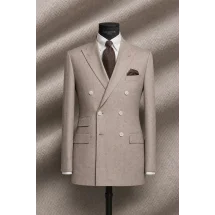 Blazer Beige Flanelle — sur mesure — Costume Privé Paris