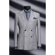 Costume Bleu Prince de Galles clair — sur mesure — Costume Privé Paris