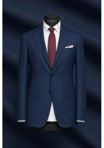 Costume Bleu faux-uni — sur mesure — Costume Privé Paris
