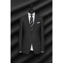 Costume Gris Anthracite fil à fil — sur mesure — Costume Privé Paris