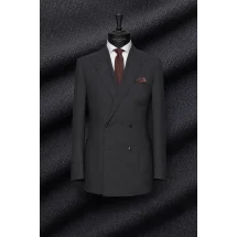 Costume Gris Anthracite croisé — sur mesure — Costume Privé Paris