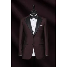 Smoking Bordeaux — sur mesure — Costume Privé Paris