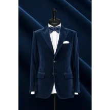 Blazer Bleu Velours — sur mesure — Costume Privé Paris