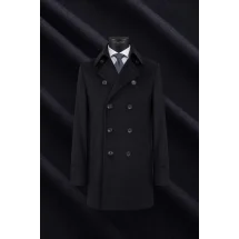 Manteau Caban Bleu navy Cachemire — sur mesure — Costume Privé Paris