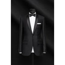 Smoking Noir col chale — sur mesure — Costume Privé Paris