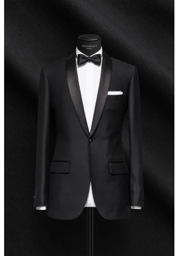 Smoking Noir col chale — sur mesure — Costume Privé Paris
