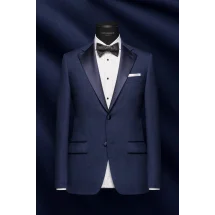 Smoking Bleu moyen — sur mesure — Costume Privé Paris