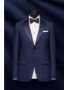 Smoking Bleu moyen — sur mesure — Costume Privé Paris