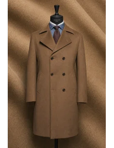 Manteau Caban Camel Laine & Cachemire