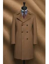 Manteau Caban Camel Laine & Cachemire — sur mesure — Costume Privé Paris