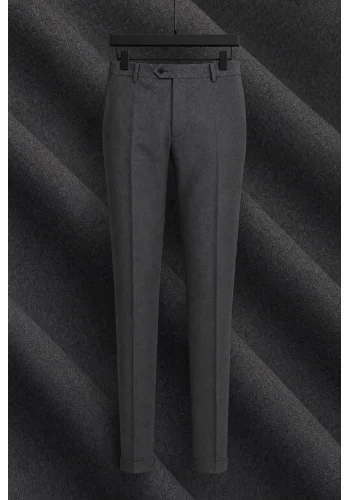 Pantalon Gris Anthracite Flanelle — sur mesure — Costume Privé Paris