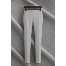 Pantalon Gris Clair Flanelle — sur mesure — Costume Privé Paris